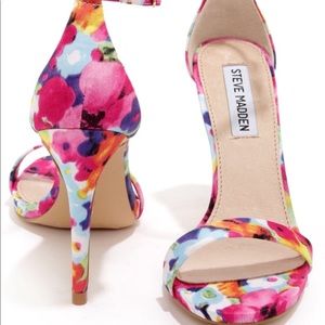 Steve Madden floral strappy heels